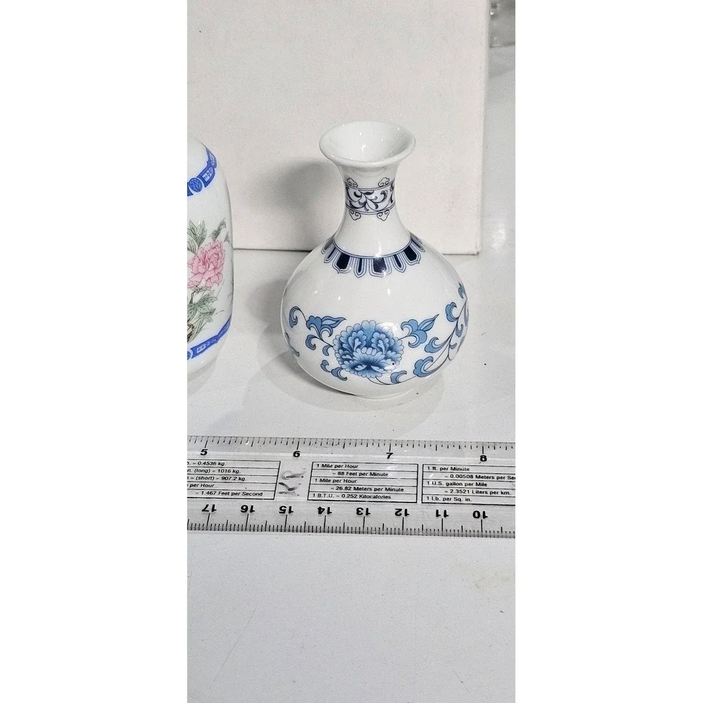Lot of 3 Vintage Miniature Vases 1980 FP Franklin Mint Porcelain Japan